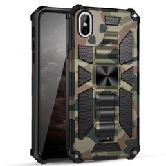 Чехол Military Shield для Iphone XS бампер противоударный с подставкой Khaki