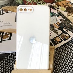Чехол Color-Glass для Iphone 7 Plus / 8 Plus бампер с защитой камер White