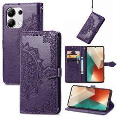 Чехол Vintage для Xiaomi Redmi Note 13 книжка кожа PU с визитницей фиолетовый