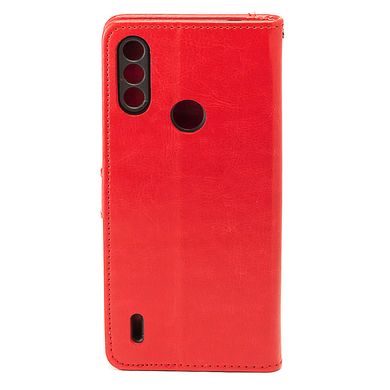 Чехол Idewei для Motorola Moto E7i / E7 Power / E7i Power книжка кожа PU с визитницей красный
