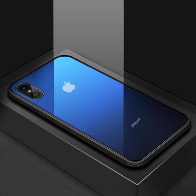 Чехол Amber-Glass для Iphone XS Max бампер накладка градиент Blue