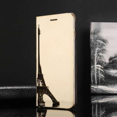 Чехол Mirror для iPhone 7 Plus / iPhone 8 Plus книжка зеркальный Clear View Gold