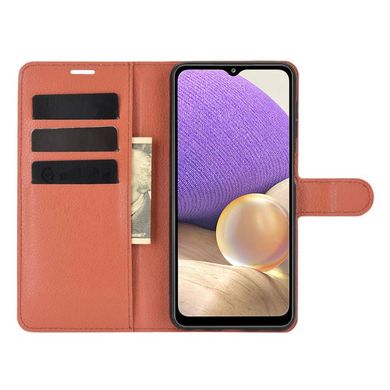 Чехол IETP для Samsung Galaxy A32 / A325 книжка кожа PU с визитницей коричневый