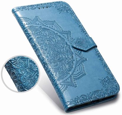 Чехол Vintage для Huawei P Smart Plus / Nova 3i / INE-LX1 книжка с визитницей кожа PU голубой