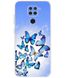 Чехол Print для Xiaomi Redmi Note 9 силиконовый бампер Butterfly Blue
