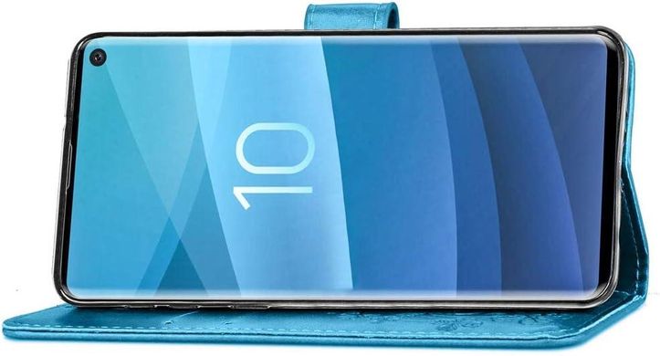 Чехол Clover для Samsung Galaxy S10 / G973 книжка кожа PU с визитницей голубой