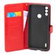 Чехол Idewei для Motorola Moto E7i / E7 Power / E7i Power книжка кожа PU с визитницей красный