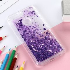 Чехол Glitter для Huawei P Smart 2018 / FIG-LX1 / FIG-LA1 Бампер Жидкий блеск Фиолетовый УЦЕНКА