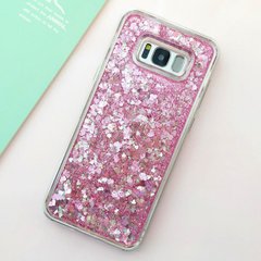 Чехол Glitter для Samsung Galaxy S8 / G950 бампер силиконовый аквариум Розовый