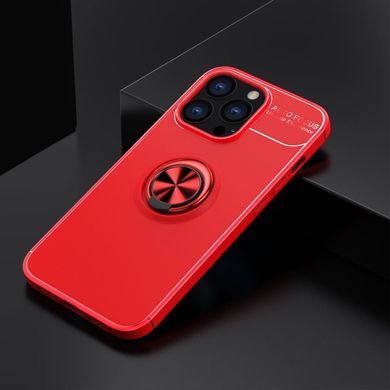 Чехол TPU Ring для Iphone 14 Pro бампер противоударный с подставкой кольцом Red