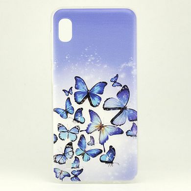 Чехол Print для Samsung Galaxy A10 2019 / A105F силиконовый бампер Butterflies Blue