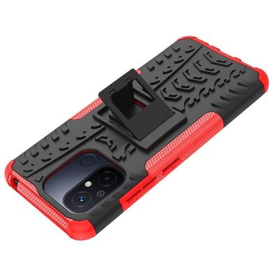 Чехол Armor для Xiaomi Redmi 12C бампер противоударный с подставкой Red