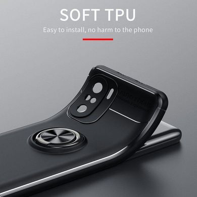 Чехол TPU Ring для Xiaomi Poco F3 / Mi 11i бампер оригинальный Black с кольцом