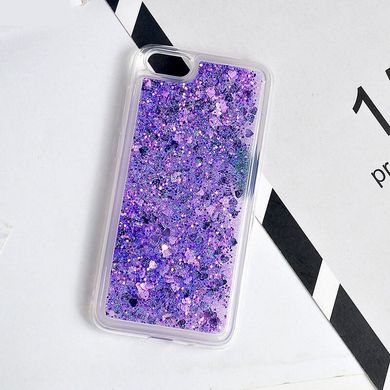 Чехол Glitter для Iphone SE 2020 Бампер Жидкий блеск фиолетовый