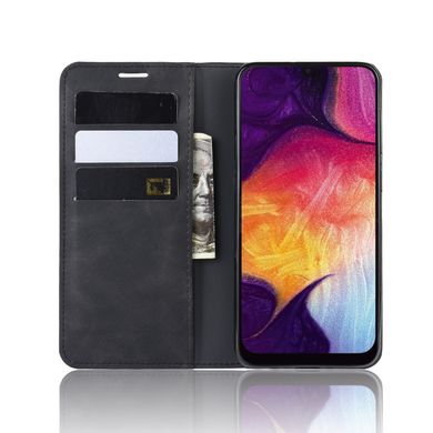 Чехол Taba Retro-Skin для Samsung Galaxy A50 2019 / A505F книжка кожа PU с визитницей черный