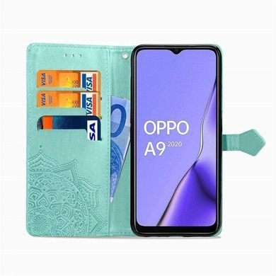 Чехол Vintage для OPPO A5 2020 книжка кожа PU бирюзовый