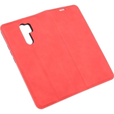 Чехол Taba Retro-Skin для Xiaomi Redmi 9 книжка кожа PU с визитницей красный