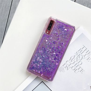 Чехол Glitter для Samsung Galaxy A50 2019 / A505F бампер Жидкий блеск Фиолетовый