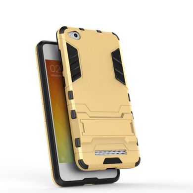 Чехол Iron для Xiaomi Redmi 4a бронированный бампер Броня Gold