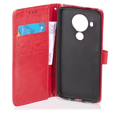 Чохол Idewei для Nokia 5.4 книжка шкіра PU з візитниці червоний