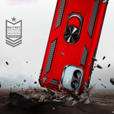 Чехол Shield для Xiaomi Redmi A1 бампер противоударный с подставкой Red
