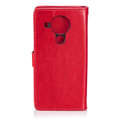 Чехол Idewei для Nokia 5.4 книжка кожа PU с визитницей красный