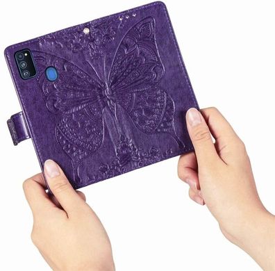 Чехол Butterfly для Samsung M30s 2019 / M307F книжка кожа PU фиолетовый