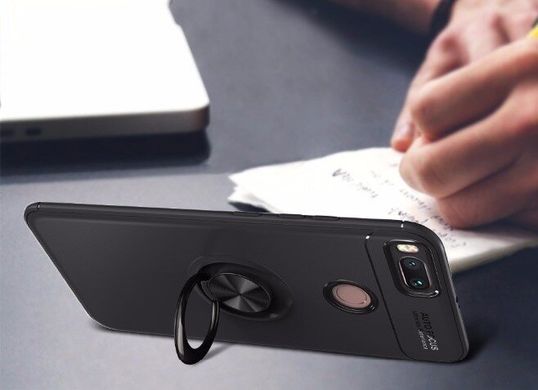 Чохол TPU Ring для Xiaomi Mi A1 / Mi5x бампер оригінальний Black з кільцем