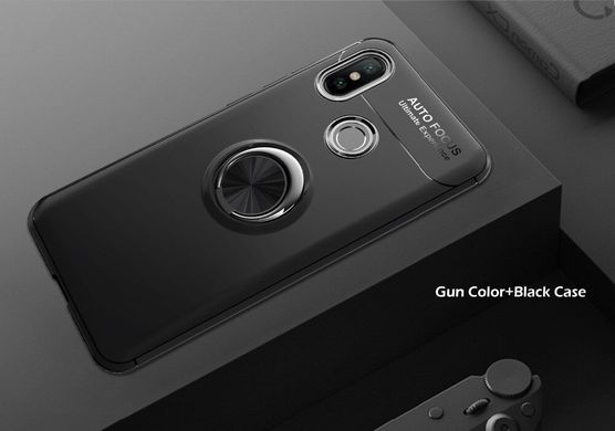 Чехол TPU Ring для Xiaomi Mi A2 Lite / Redmi 6 Pro бампер оригинальный Black с кольцом