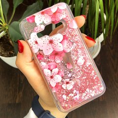 Чехол Glitter для Samsung Galaxy J1 2016 / J120 бампер Жидкий блеск аквариум Sakura