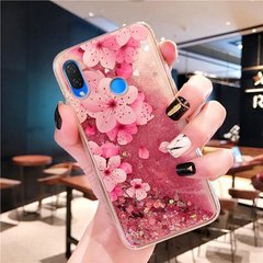 Чехол Glitter для Huawei P Smart Plus / INE-LX1 бампер Жидкий блеск аквариум Sakura