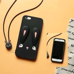 Чохол Funny-Bunny 3D для iPhone 7/8 Бампер гумовий чорний