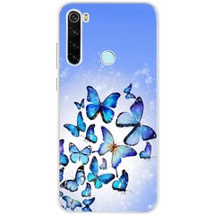 Чехол Print для Xiaomi Redmi Note 8T силиконовый бампер Butterflies Blue