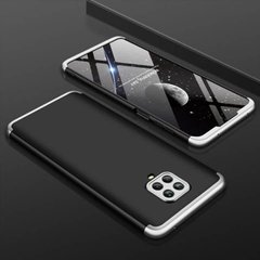 Чехол GKK 360 для Xiaomi Redmi Note 9 Pro бампер оригинальный Black-Silver