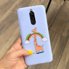 Чехол Style для Xiaomi Redmi 8 Бампер силиконовый Голубой Giraffe