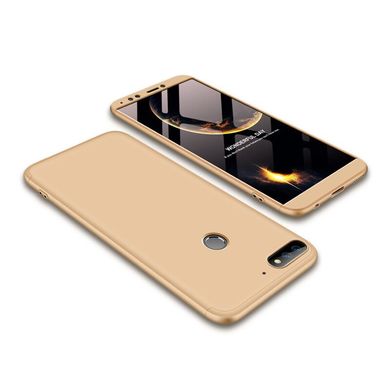 Чехол GKK 360 для Huawei Y6 Prime 2018 (5.7") бампер оригинальный Gold