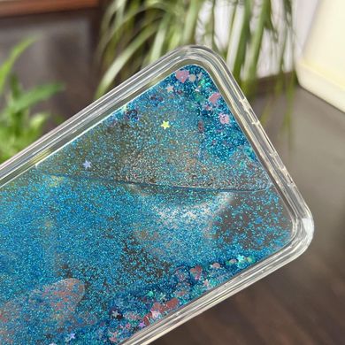 Чехол Glitter для Samsung Galaxy J7 2015 / J700 Бампер Жидкий блеск Blue УЦЕНКА