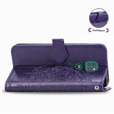 Чехол Vintage для Motorola Moto G9 Play книжка кожа PU с визитницей фиолетовый