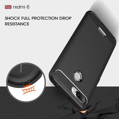 Чохол Carbon для Xiaomi Redmi 6 бампер Чорний