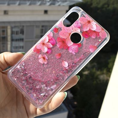 Чохол Glitter для Huawei P Smart Plus / INE-LX1 бампер Рідкий блиск акваріум Sakura