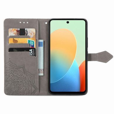 Чехол Vintage для Tecno Spark Go 2024 / BG6 книжка кожа PU с визитницей серый