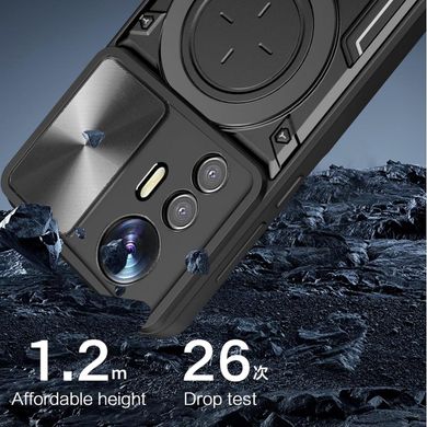 Чехол Magnetic Shield для Xiaomi Redmi Note 12S бампер противоударный с подставкой Black