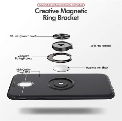 Чехол TPU Ring для Samsung Galaxy J7 2017 / J730 бампер с кольцом Black