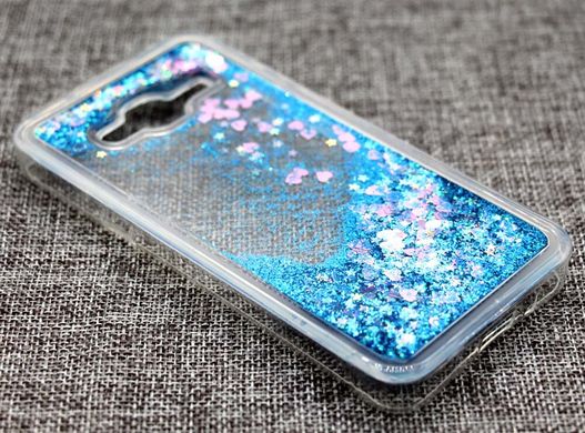 Чохол Glitter для Samsung Galaxy J7 Neo / J701F Бампер Рідкий блиск Blue