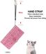 Чехол Embossed Cat and Dog для Iphone 11 Pro Max книжка с визитницей кожа PU розовый