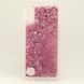Чехол Glitter для Samsung Galaxy M10 / M105 бампер Жидкий блеск сердце Розовый
