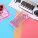 Чехол Glitter для Meizu M6 бампер Жидкий блеск сердце Розовый