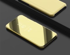 Чехол Mirror для Xiaomi Mi 8 Lite книжка зеркальный Clear View Gold