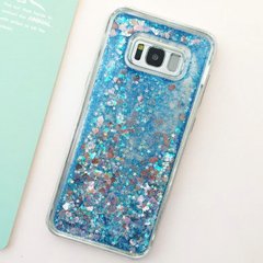 Чехол Glitter для Samsung Galaxy S8 Plus / G955 бампер силиконовый аквариум Синий
