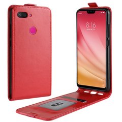 Чехол IETP для Xiaomi Mi 8 Lite Флип вертикальный кожа PU красный